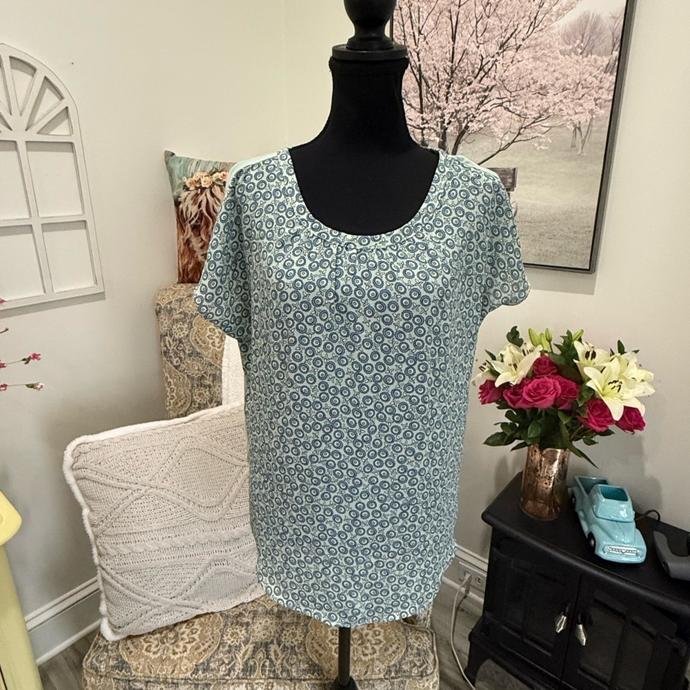 LOFT Green Relaxed Short Sleeve T-Shirt